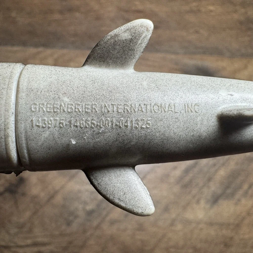Hammerhead Shark Black Rubber Plastic Toy 7